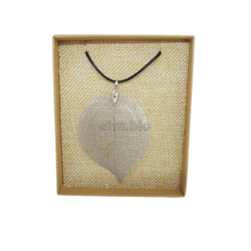 Collana Foglia Gold ORO BIANCO