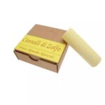 Scatola con 3 cannelli di zolfo grandi d cm 2,5 x h cm 8,5