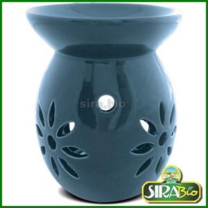 Brucia Essenze in Ceramica Flower Blu