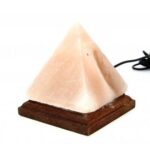 Lampada Piramide ai Cristalli di Sale Rosa dell'Himalaya con cavo USB