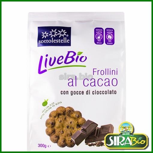 Livebio - Frollini al Cacao con Gocce di Cioccolato - Bio - 300 g