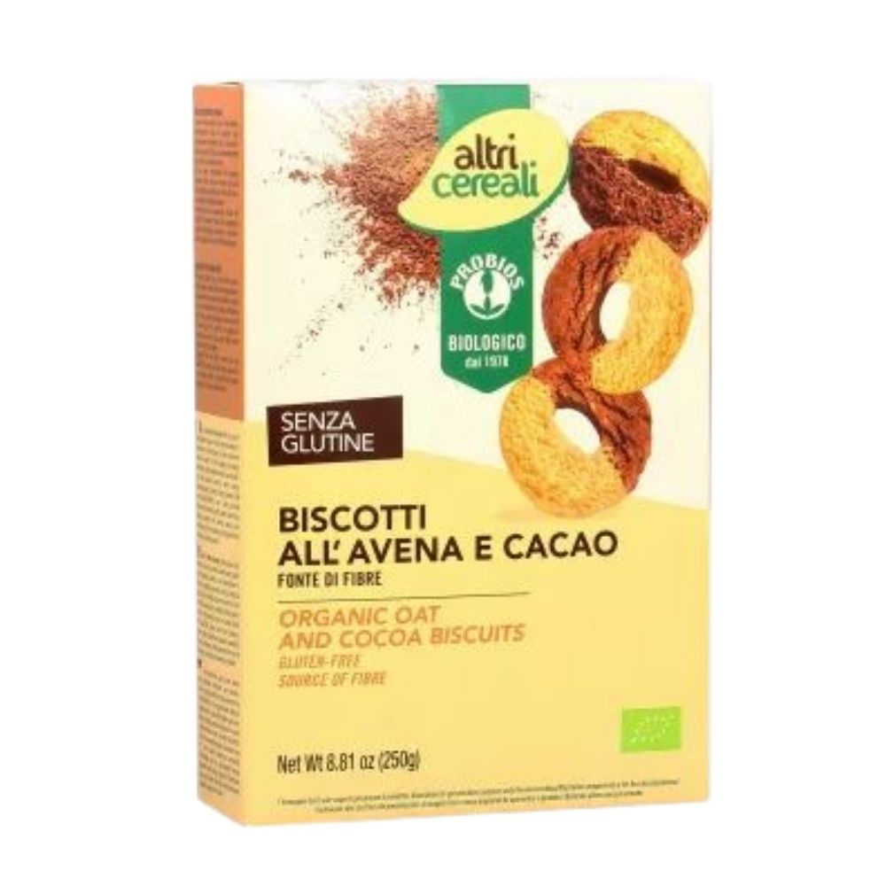 Biscotti all' Avena e Cacao Bio - 250 gr