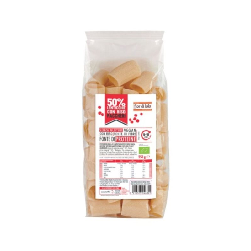 Paccheri di Lenticchie e Riso Fior di Loto - 250gr.sira.bio