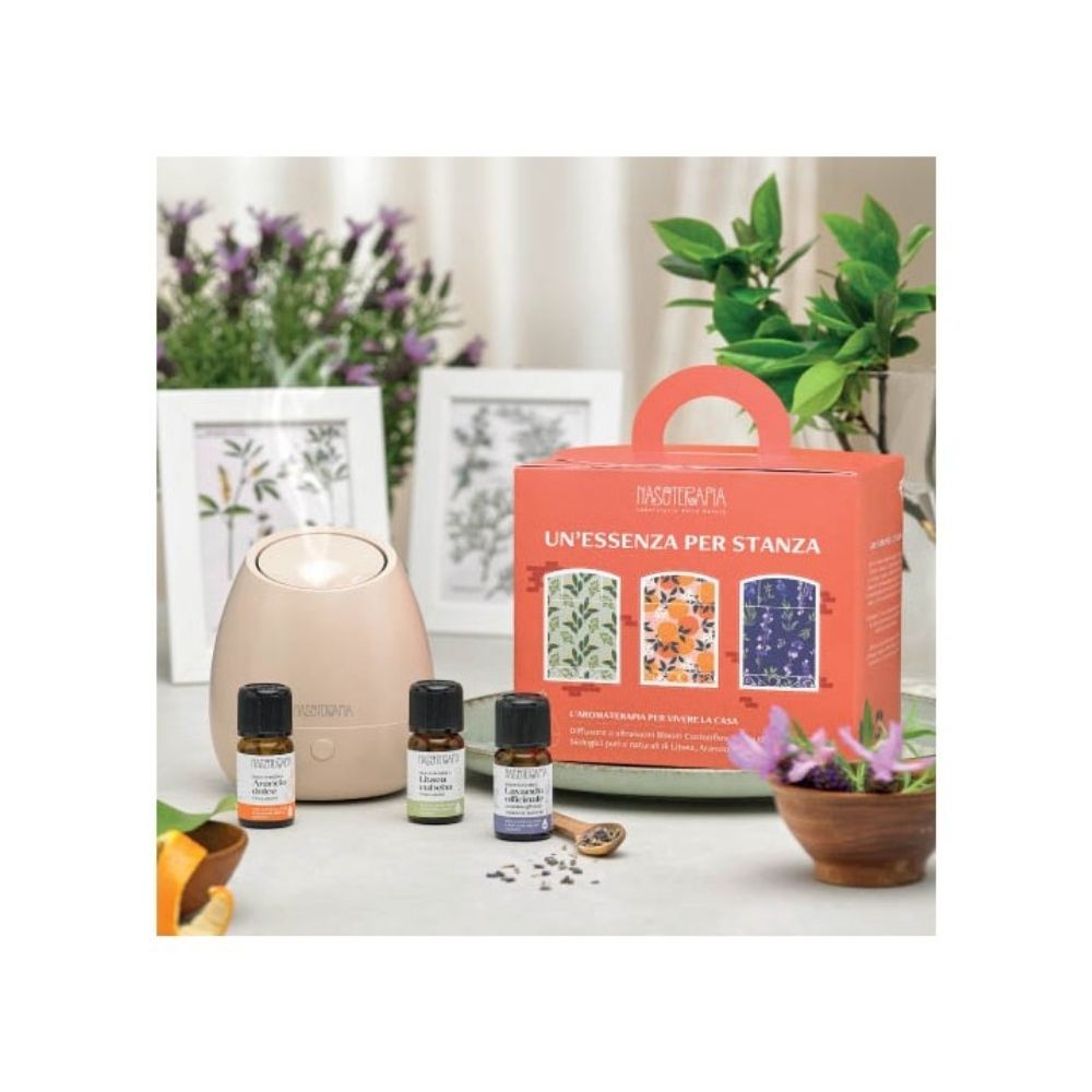 Nasoterapia Kit Un'essenza Per Stanza Diffusore Bloom Cottonflower con 3 Oli Essenziali Bio - immagine 2
