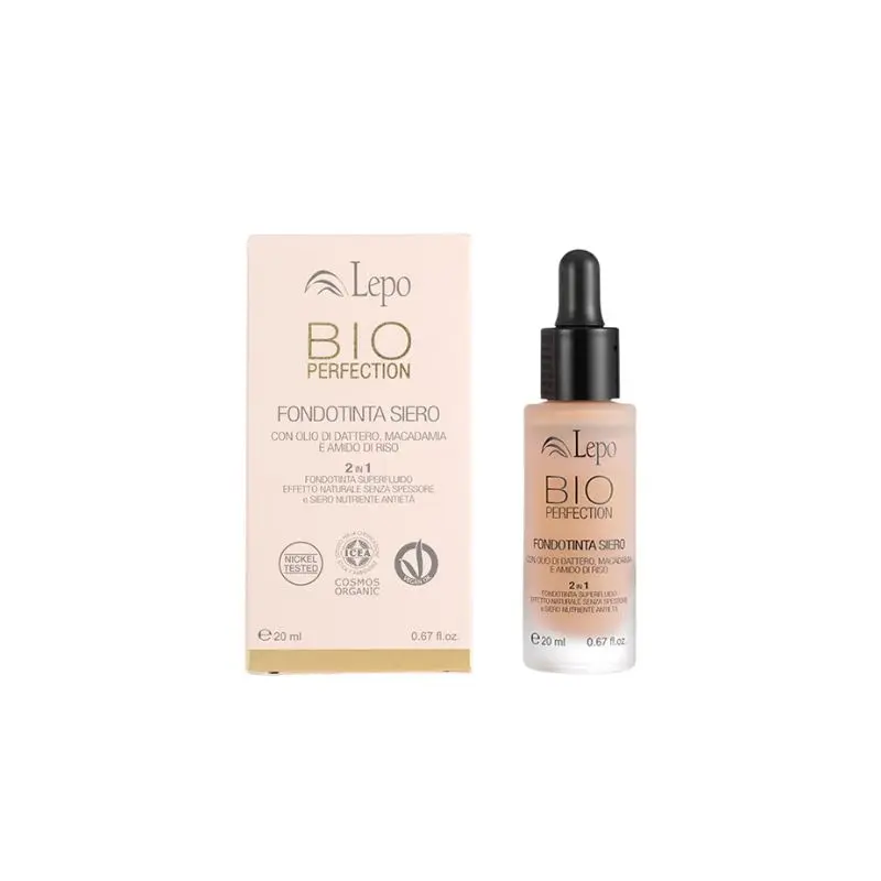 Fondotinta Siero Bio 02 Beige naturale - Lepo - 20ml.sira.bio