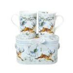Natale White Mug Porcellana Alcea - 2 Pezzi.sira.bio
